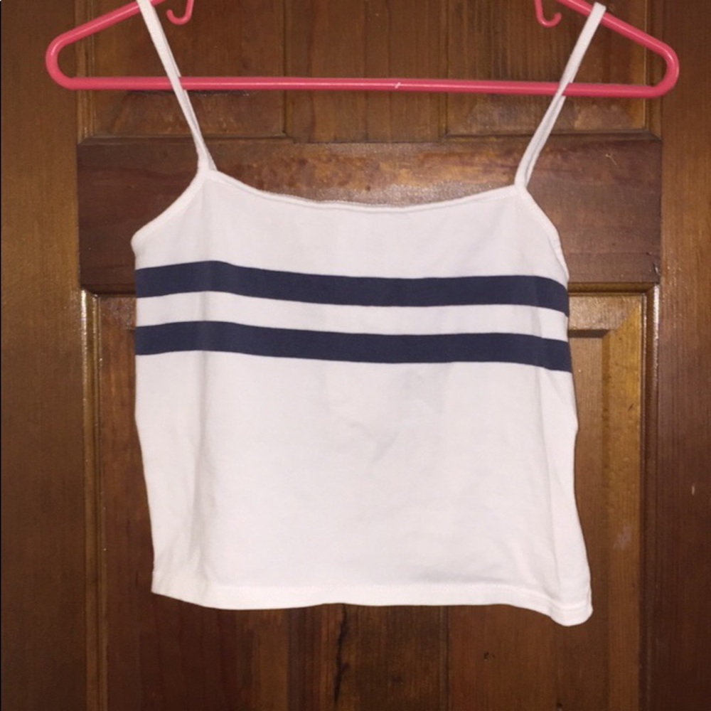 White&Blue Striped Brandy Melville Tank